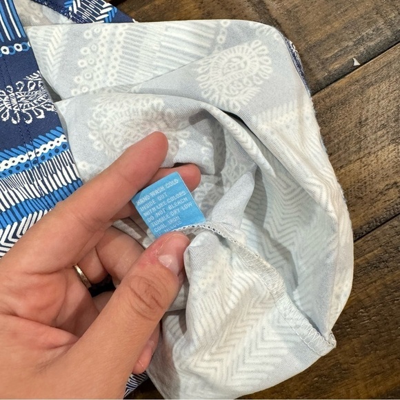 J. McLaughlin Sophia Catalina Knit Column 3/4 Sleeve Blue Knee Length Dress - Picture 12 of 12